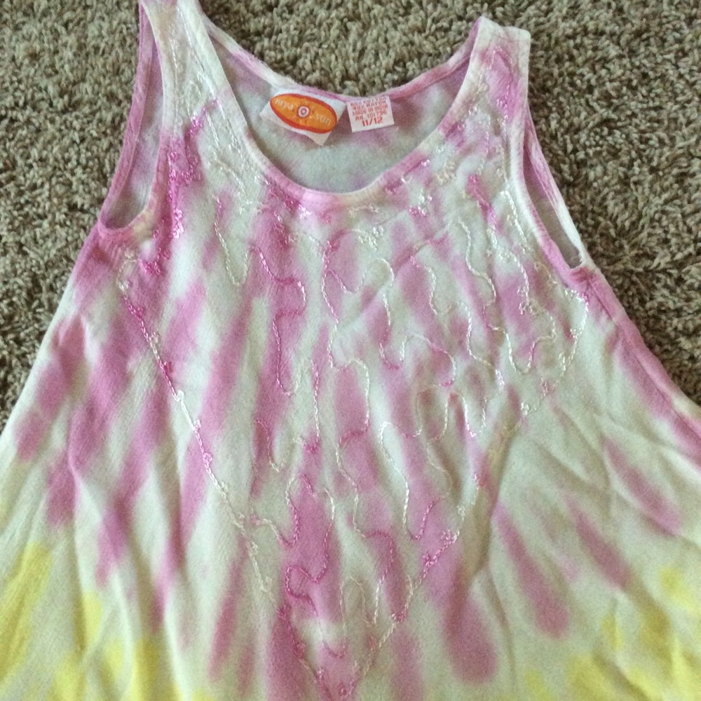 Raya Sun Tie-Dye Swim Cover-Up, Girls Sz 11-12